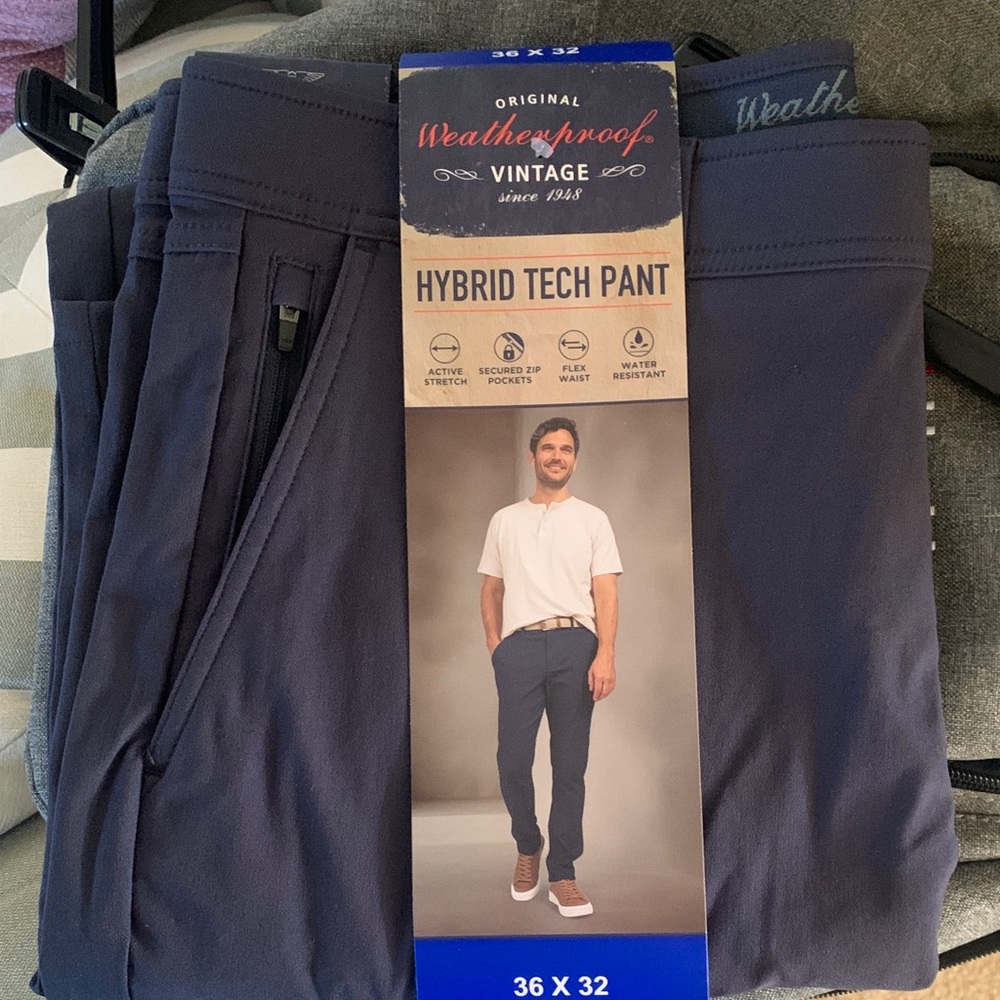 Weatherproof Men's Hybrid Tech Chinos - Dark Blue